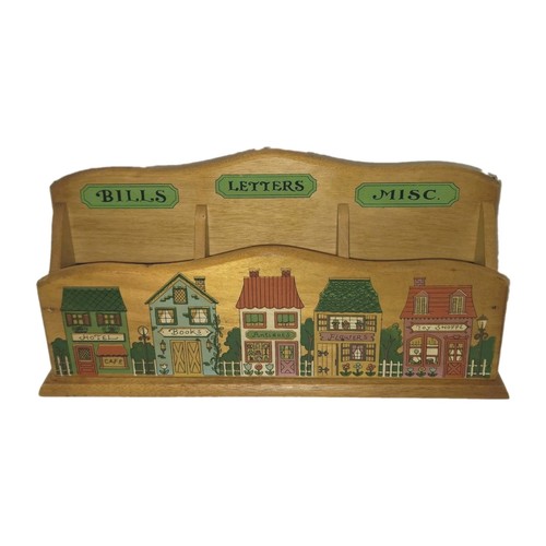 Vtg wood wall - vtg, mail